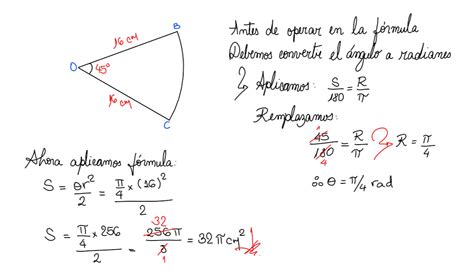 Área del sector circular – Matemath