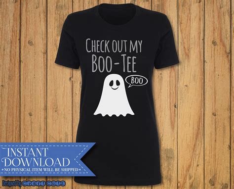 Funny Halloween Svg Boo Tee Ghost Cut File Halloween Shirt Svg