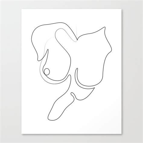 One Line Nude N 6 19 Canvas Print By Addillum Society6