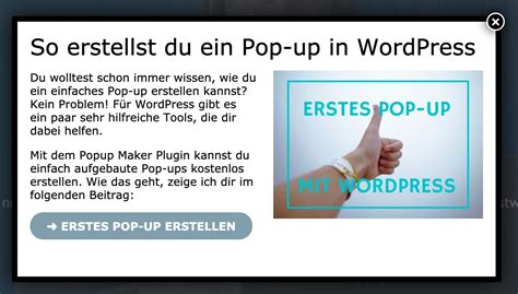 Einfaches Pop Up Bei Wordpress Erstellen Mit Plugin Sebastian W Rfel