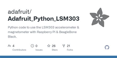 Github Adafruit Adafruit Python Lsm Python Code To Use The Lsm