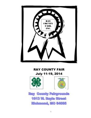 Fillable Online Extension Missouri Ray County Fairbook