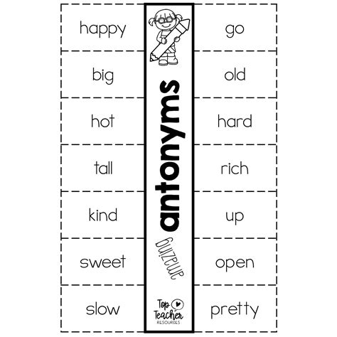 Amazing Antonym Lift The Flap Top Teacher