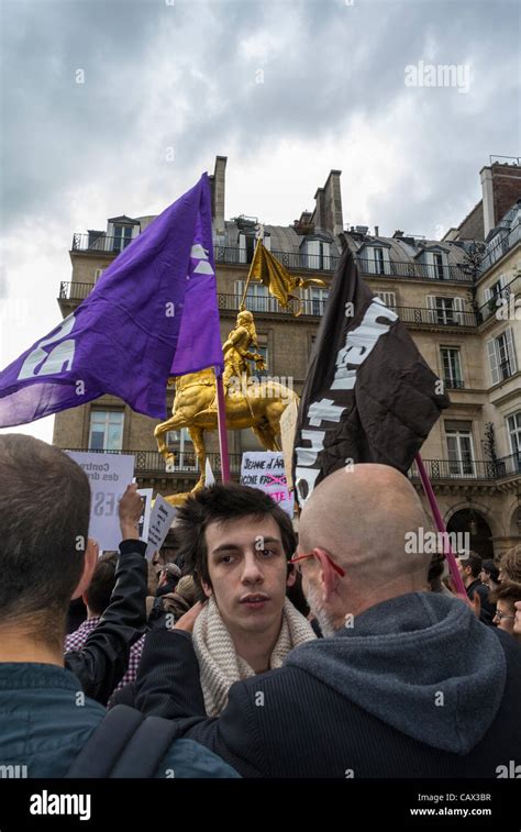Paris France French Gay And Anti Aids N G O Act Up Paris Protest Against Extreme Right The