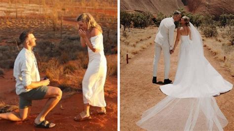 AFL 2023 Channel 7s Abbey Holmes Wows In Wedding To Ex AFL Player