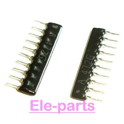 50 PCS A10 472G SIP10 A10 472 4 7K Ohm 9 Commoned Resistor Network