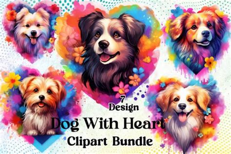 Dog with Heart Clipart PNG Graphic by Bundle · Creative Fabrica