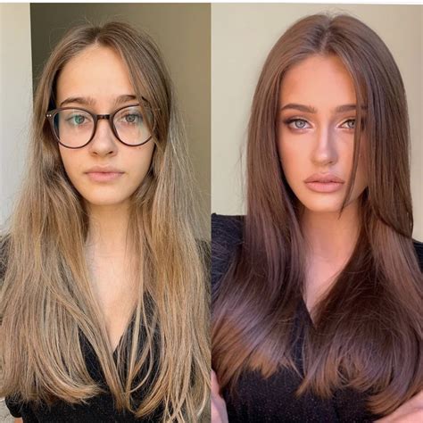 Pin By Baleigh Nosal On Hair Brunette To Blonde Before And After