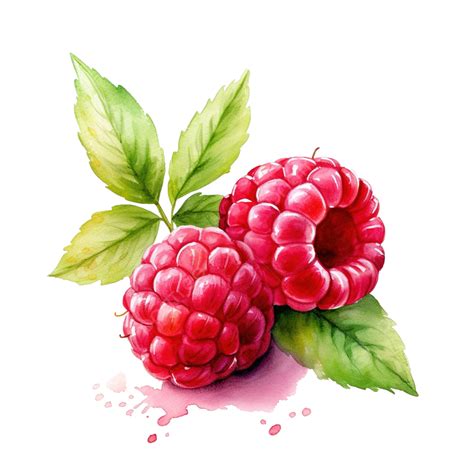 Acuarela De Frambuesa Png Png Dibujos Frambuesa Baya Fruta Png