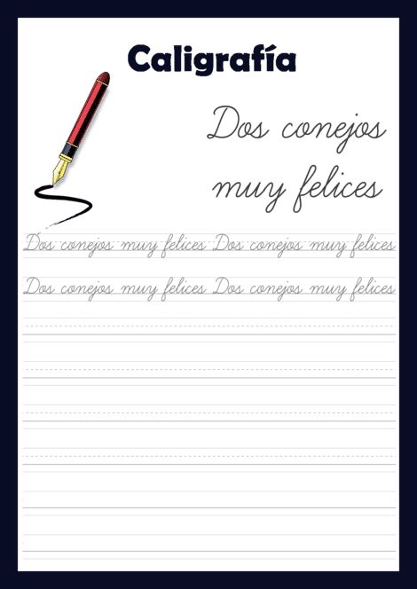 Fichas De CaligrafÍa Para Adultos Ejercicios En Pdf Gratis