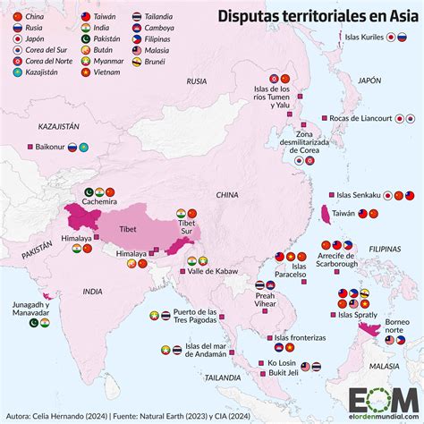 Las Disputas Territoriales En Asia Mapas De El Orden Mundial Eom