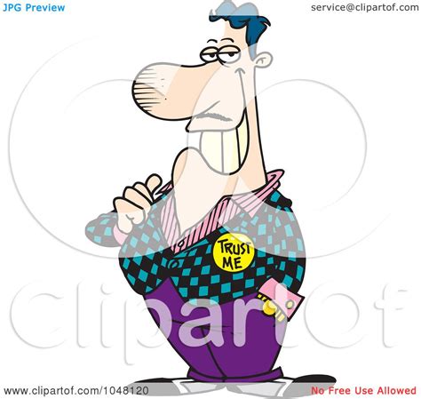 Royalty Free Rf Clip Art Illustration Of A Cartoon Sleazy Salesman By