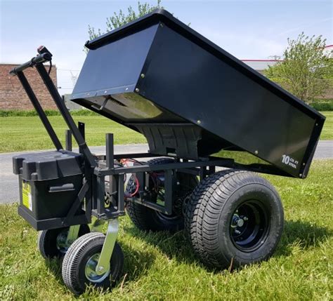 Motorized Cart Electric Powered w/ Dump - 10cu Feet Steel Bed