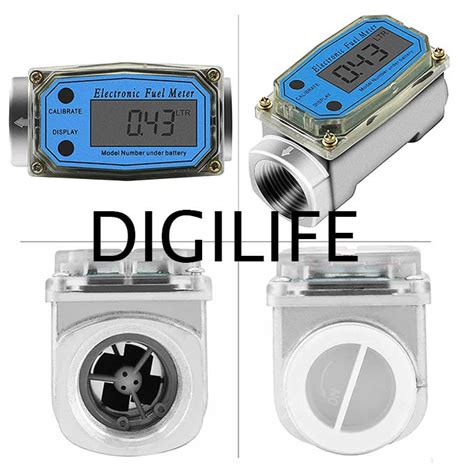 Jual Turbine Water Flow Meter Digital Inch Fuel Solar Npt