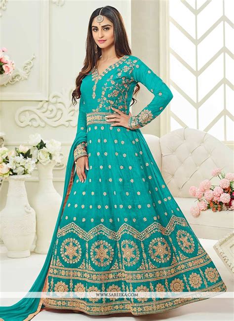 Buy Krystle Dsouza Sea Green Floor Length Anarkali Suit Online