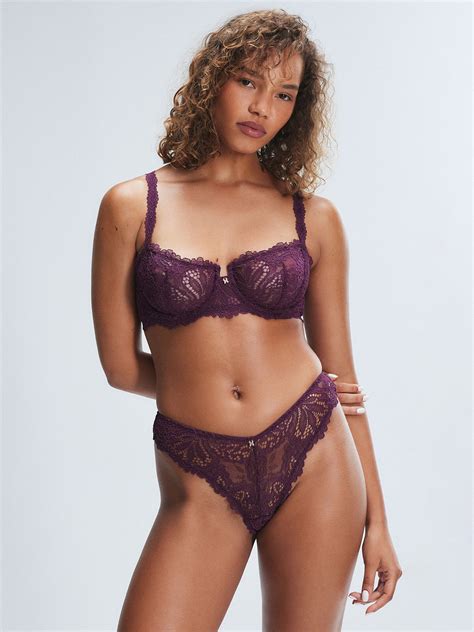 Romantic Corded Lace Unlined Balconette Bra In Purple Savage X Fenty