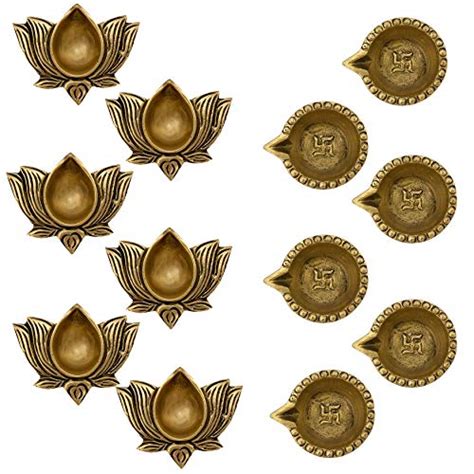 Buy Indian Diwali Oil Lamp Pooja Diya Brass Light Puja Decorations