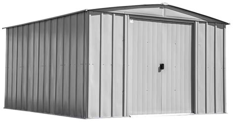 Arrow Classic Steel Storage Shed X Flute Grey