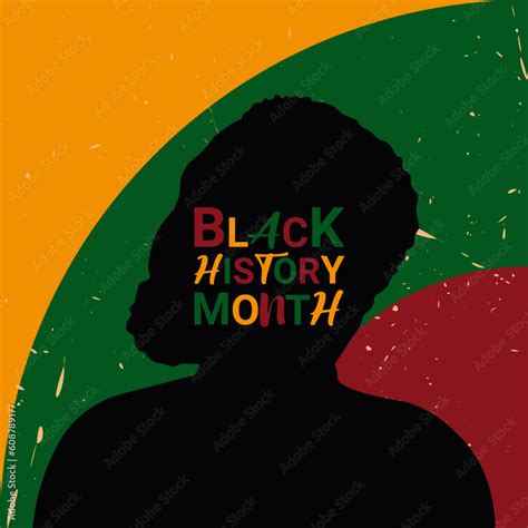 Vector Illustration Honoring Black History Month Showcasing An Abstract Background And The