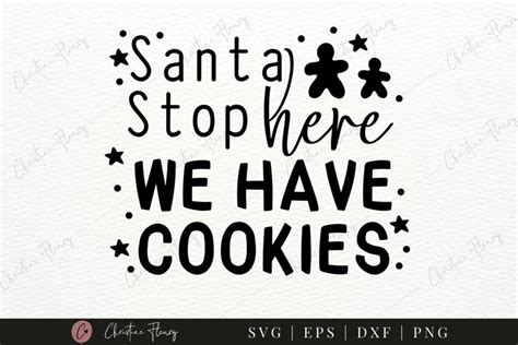 Santa Stop Here We Have Cookies Svg Christmas Potholder