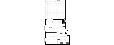 Plan appartement T2 de 36 44 m² neuf résidence Alba à Rennes