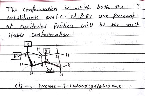 Solved Complete The Most Stable Chair Conformation Of Cis Course