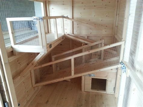 Inside A Rabbit Shed Has A Shelf With Ramps And A Built In Hideout For