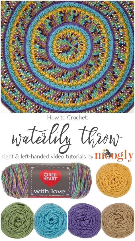 Waterlily Throw Tutorial Right Left Handed On Moogly Crochet