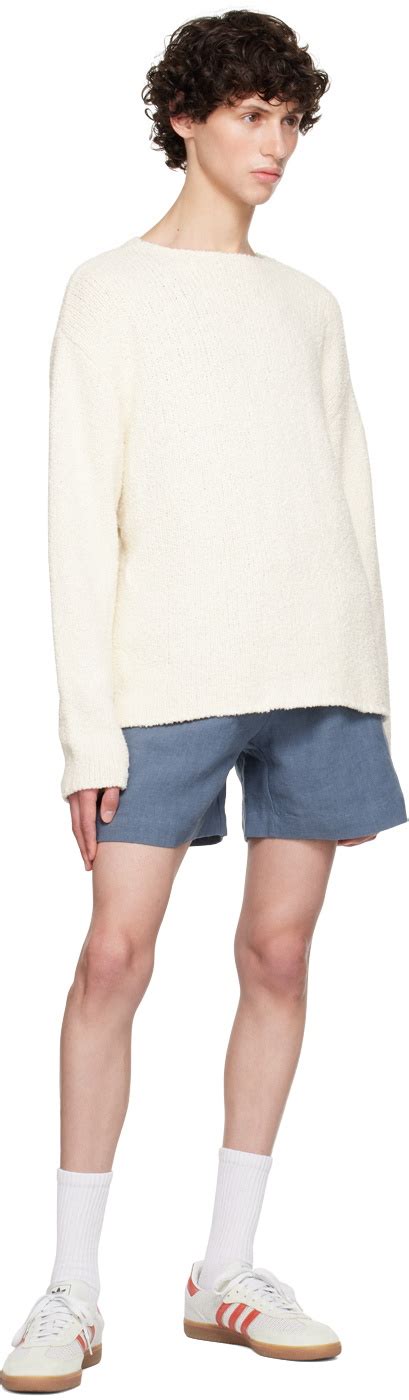 Commas Blue Linen Lounge Shorts Commas