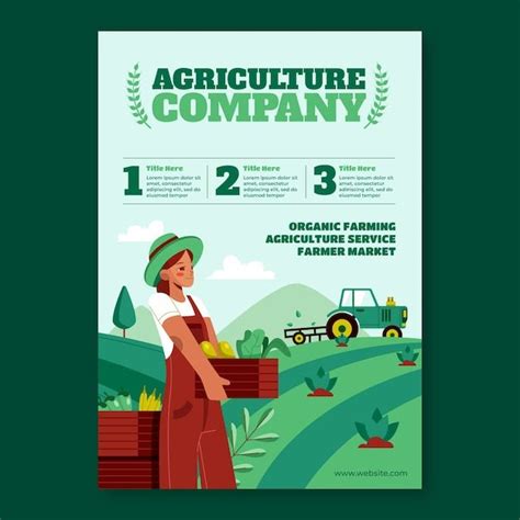 Free Vector Hand Drawn Agriculture Company Poster In 2024 Hiring