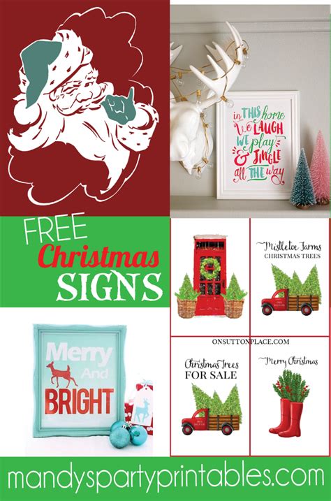 Free Christmas Printable Signs Roundup - Mandy's Party Printables