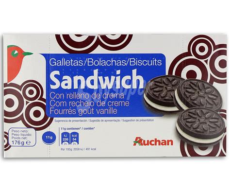 Auchan Galletas S Ndwich Rellenas De Crema Gramos