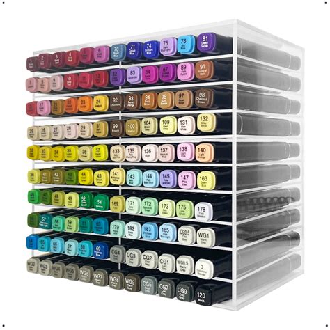Organizador De Canetas - Suporte de Canetinhas Organizador P/ 120 Canetas Coloridas / Marcadores ...