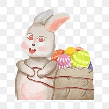 Hand Drawn Rabbit Hd Transparent Hand Drawn Cartoon Rabbit Png Element