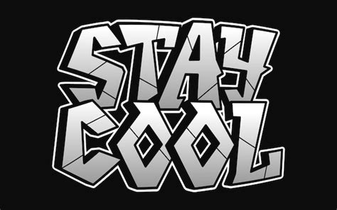 Premium Vector Stay Cool Word Graffiti Style Letters