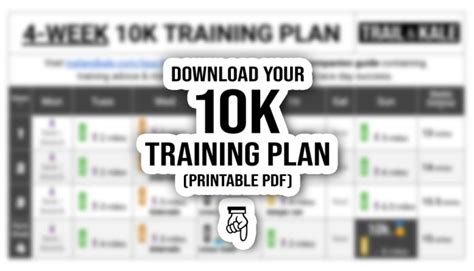 Week K Training Plan Run K In One Month Free Pdf