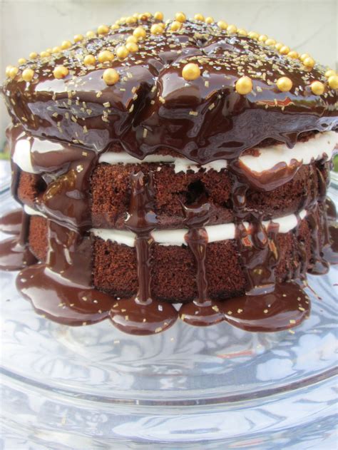 Triple Layer Chocolate Ganache Cake Julia S Cuisine