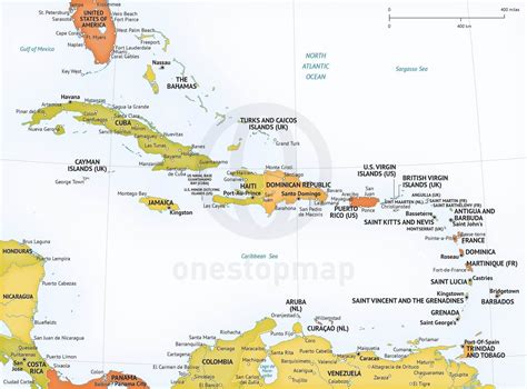 Caribbean Map Vector At Vectorified Collection Of Caribbean Map