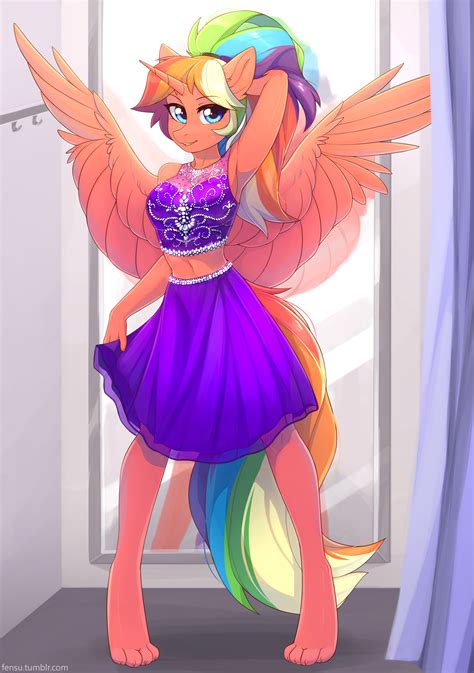 1800722 Alicorn Alicorn Oc Alternate Version Anthro Arm Behind