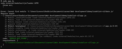 Javascript Node Internal Modules Cjs Loader Throw Err Stack