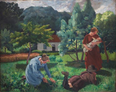 Proantic Peinture D But Xx Femmes Et Enfant La Campagne