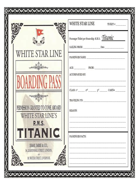 Printable Titanic Boarding Pass Prntbl Concejomunicipaldechinu Gov Co