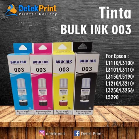 Jual Tinta BULK INK 003 Original For Epson L1110 L3110 L3101 L3150