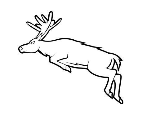 Vector Illustration Of Deer Jump 19469388 Vector Art At Vecteezy