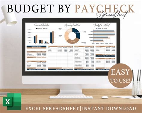 Budget By Paycheck Spreadsheet Financial Planner Paycheck Etsy