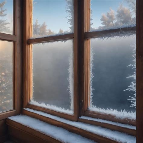 Premium Photo | Frost on a window