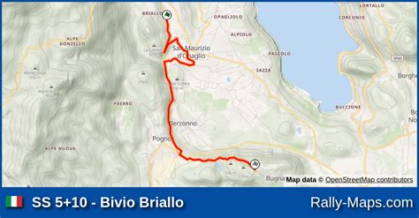 SS 5 10 Bivio Briallo Stage Map Rally 111 Minuti Rally Del