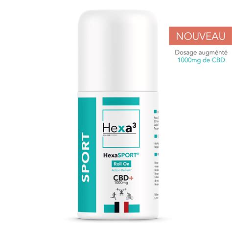 Roll On CBD SPORT Récupération 50ml HexaSPORT Hexa3