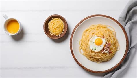 Premium Photo Classic Italian Spaghetti Pasta Alla Carbonara With Egg