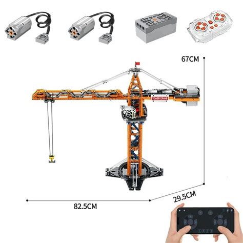 App Motorized Rc Tower Crane Building Blocks Toy